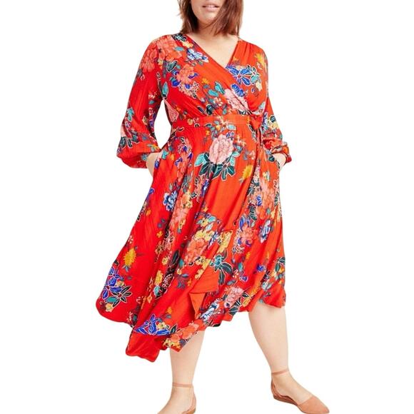 Anthropologie Dresses & Skirts - Anthropologie Boswell Floral Wrap Tunic Dress - 14